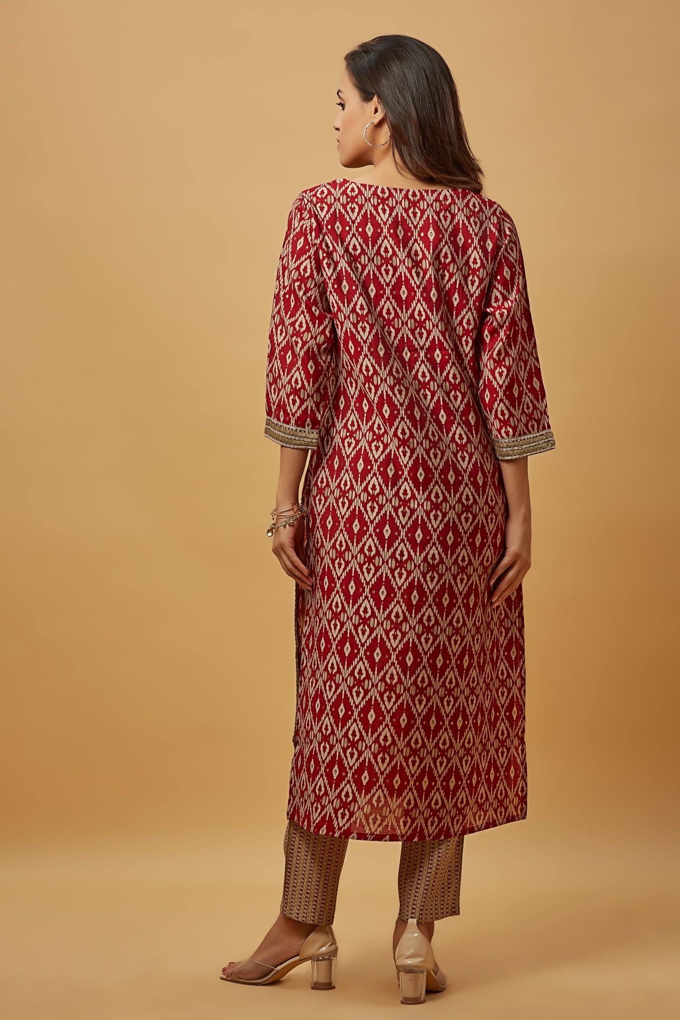 Designer Cotton Printed Long Straight Kurti With Pant And Dupatta Set, Kurti  | eBay